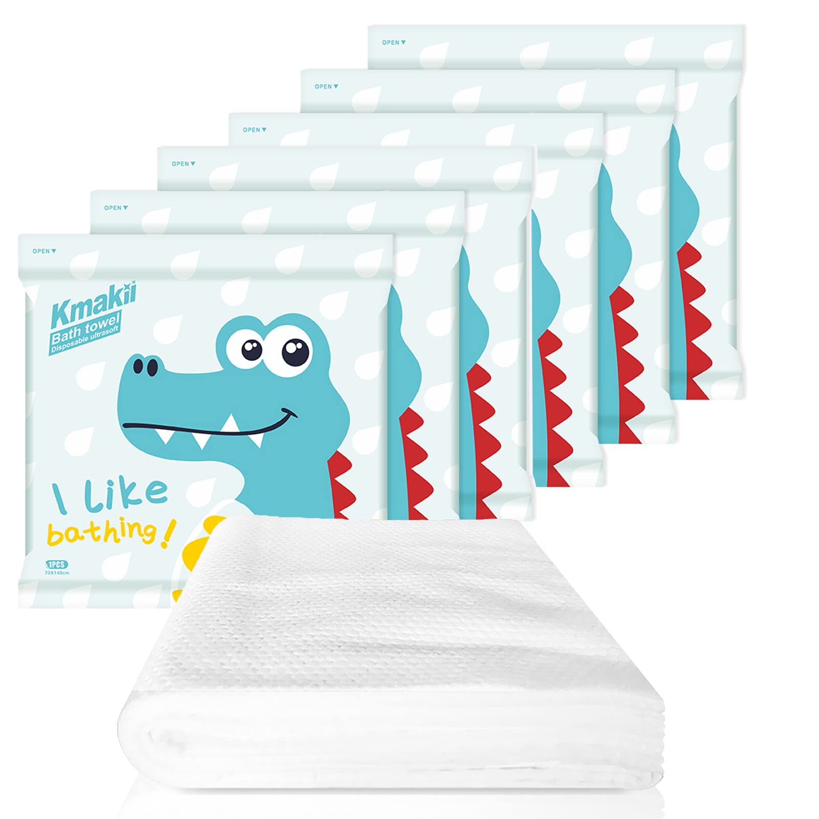 KMAKII Disposable Bath Towels Camping Towel Gym Towel Soft Thick and Absorbent Shower Towels for Travel, Hotel, Spa, and Busines