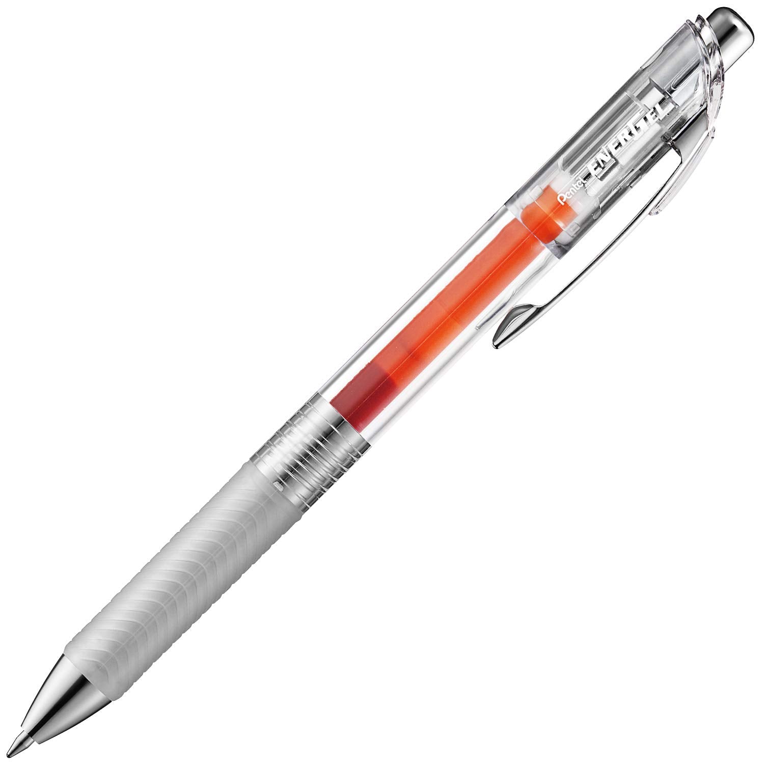 Pentel Bl77Tl-F Energel Ink Ballpoint Pen, Orange, 10 Pieces