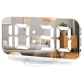 Lamisola Digital Alarm Clock, Large LED Mirror Display, 2 USB Charging Ports,Auto Dim Mode,Modern Design Clock for Bedroom Offic
