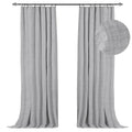 100% Blackout Shield Full Blackout Curtains for Bedroom 108 inch Length 2 Panels Set, Clip Rings/Rod Pocket Faux Linen Black Out