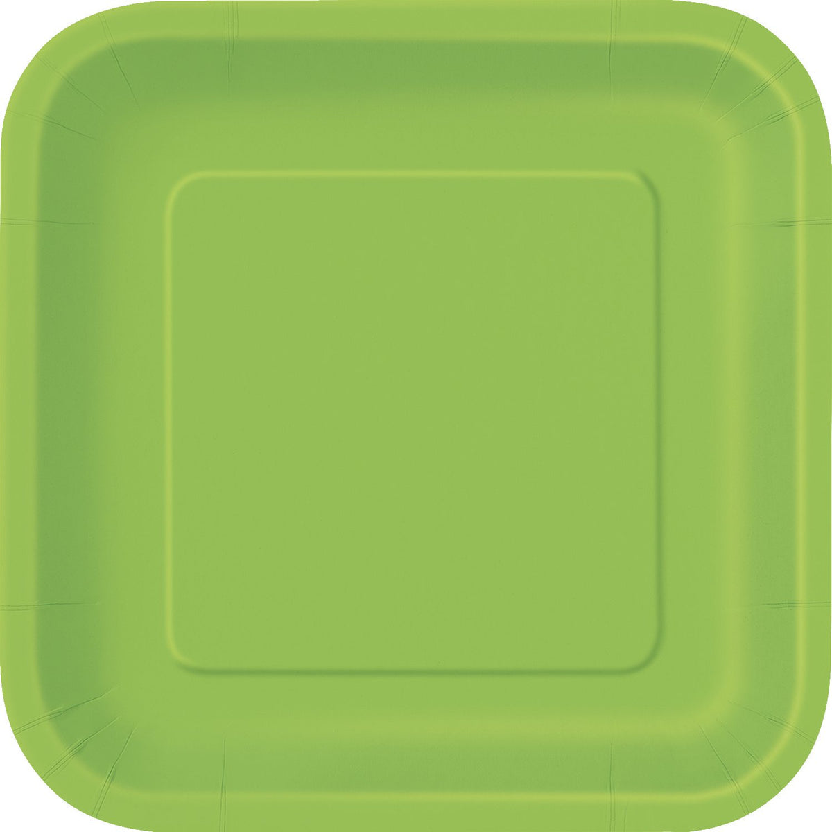 Lime Green Square Dessert Plates - 7'', 16 Pieces - Perfect for Parties, Weddings, Holidays & More