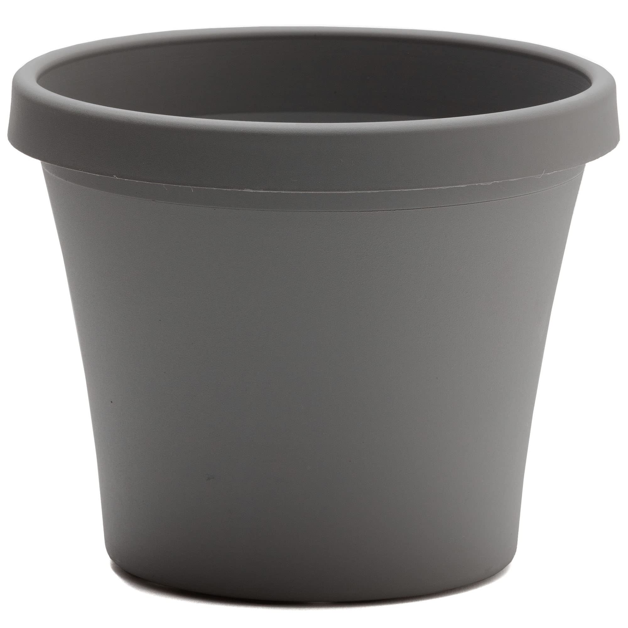 Bloem Terra Pot Planter: 12' - Charcoal - Durable Resin Pot, For Indoor And Outdoor Use, Gardening, 3.5 Gallon Capacity, Saucer
