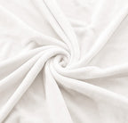 Exclusivo Mezcla Extra Large Fleece Throw Blanket For Couch, Sofa, 300Gsm Super Soft And Warm Blankets, Pure White Throw All Sea