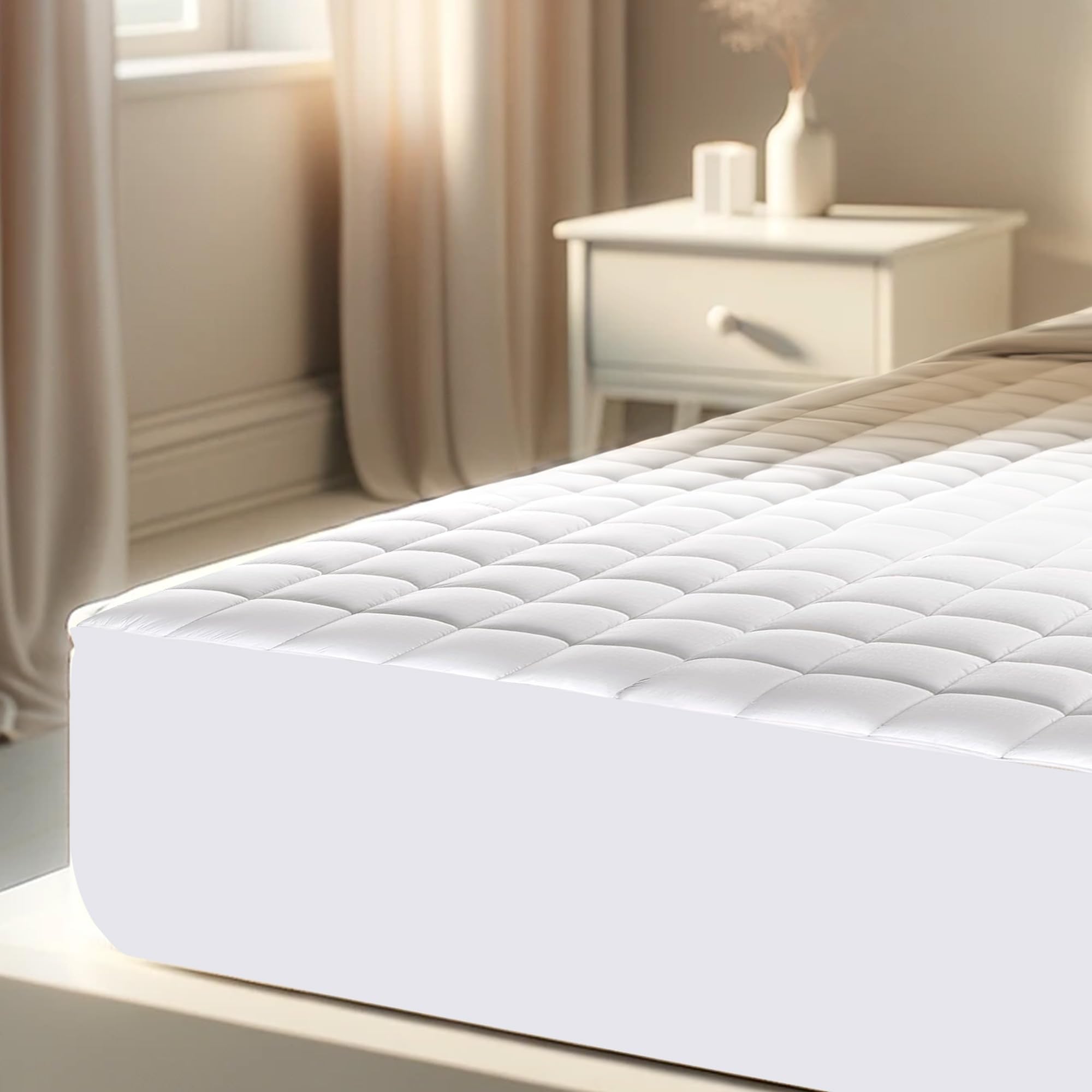 Arcticdreams: Cooling Infused Mattress Pad Protector By Continental Bedding - Sleep In Chill Comfort - Twin- 39X75X18 Inch