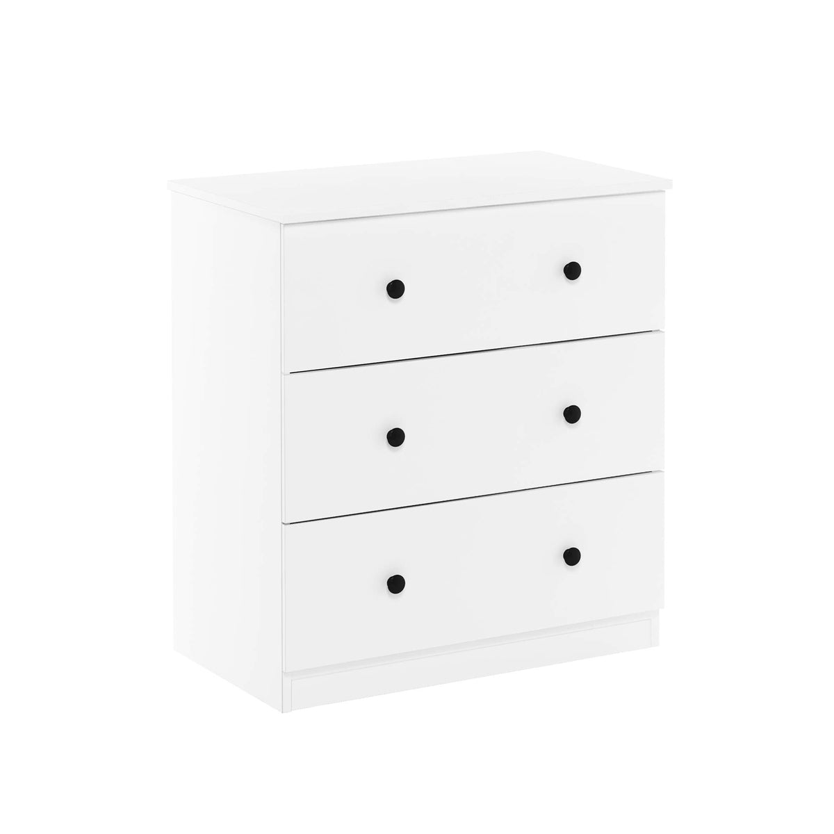 Furinno Tidur Simple Design Dresser, 3-Tier Knob, White