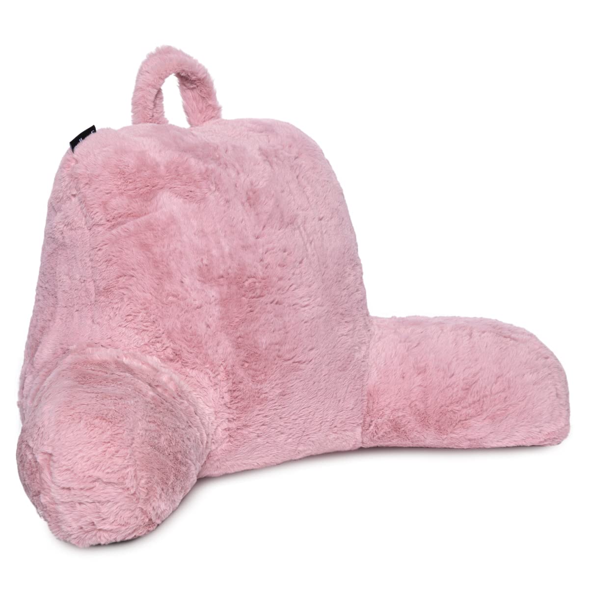 Milliard Reading Pillow, Sit Up Pillow For Bed, Back Rest Pillow, With Faux Fur, Removable Cover, 8X15 Inches, Made With Shredde