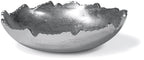 Red Co. 8.75    Gold Moon Decorative, Asymmetrical Torn, Hammered Metal Centerpiece Bowl With Sculpted Edges