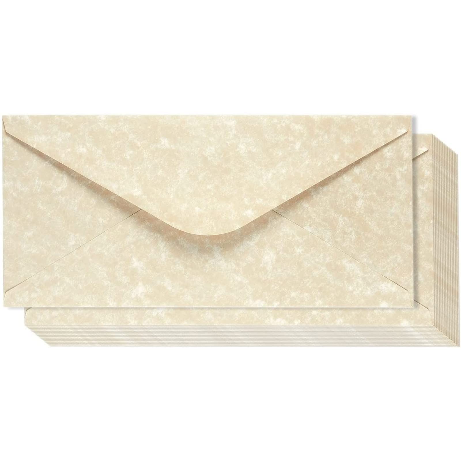 Best Paper Greetings 48-Pack Parchment Envelopes For Letters W/Gummed Seal - Decorative Vintage Style Home Stationary Supplies 8
