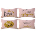 Ulove Love Yourself 4Pack Boss Lady Decorative Lumbar Throw Pillow Covers With Boss Lady Quote Pink Cushion Covers 1220 For Sofa