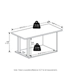 Furinno Basic Home Living Coffee Table, Amber Pine/Black