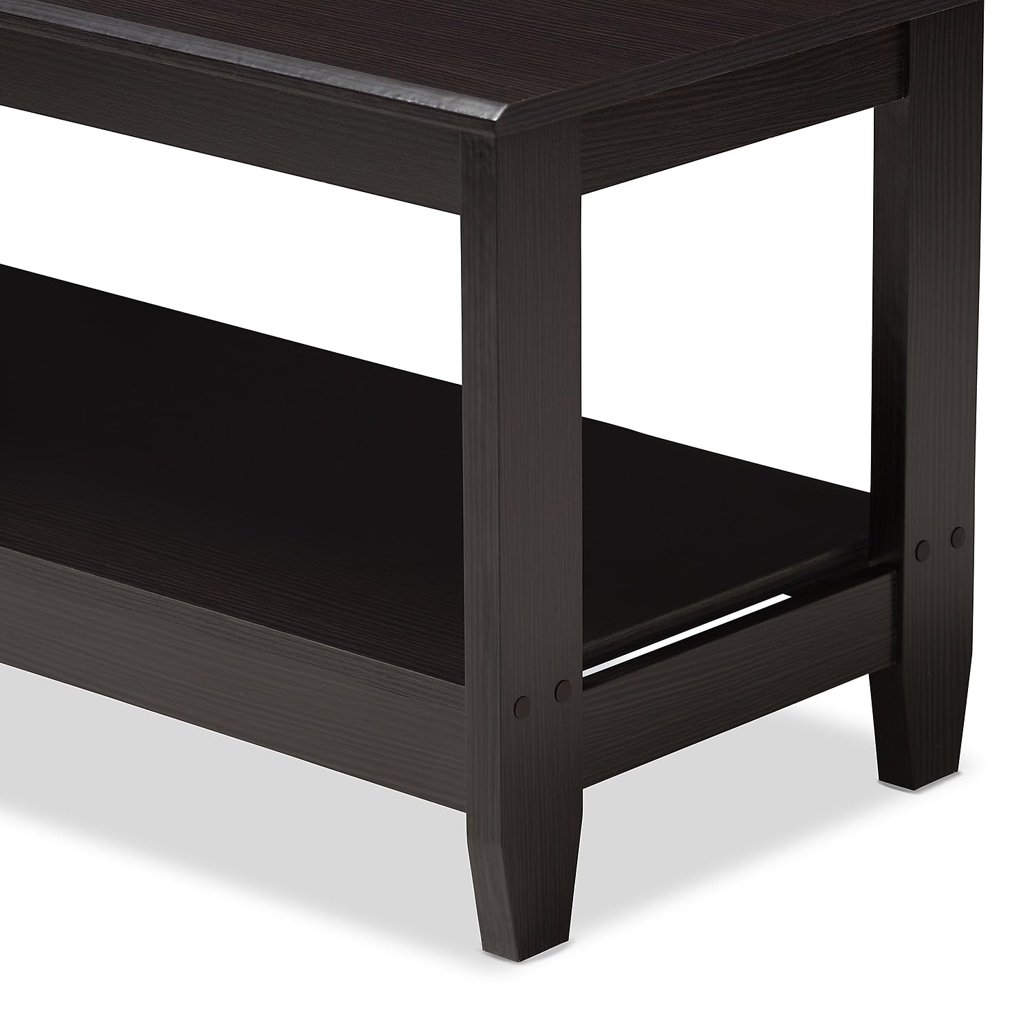Baxton Studio Malena 35.43-inch W x 17.91-inch D Cofee Table, Wenge Dark Brown (146-8280-HiT)