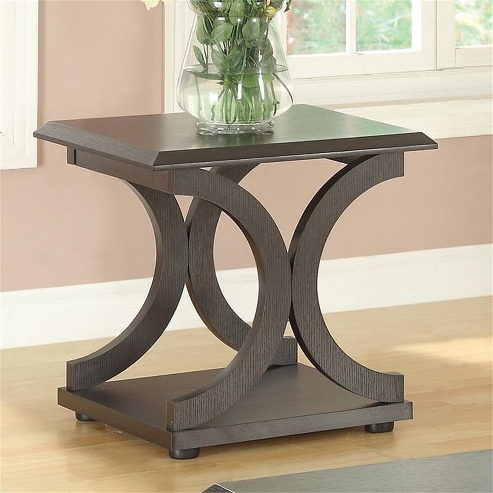 Coaster Furniture End Table Cappuccino Brown 703147