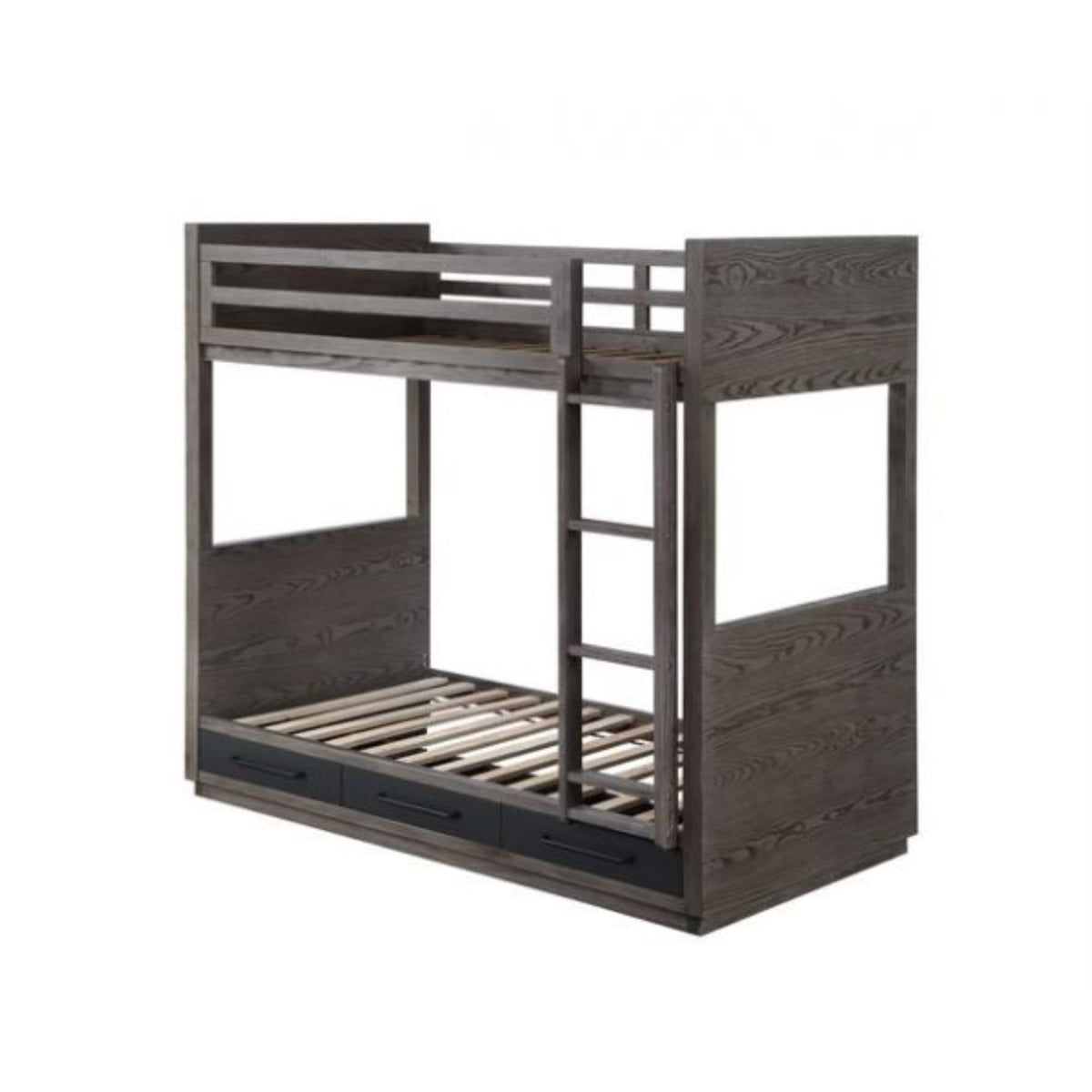 Acme Furniture Estevon T/T Bunk Bed in Gray Oak Finish