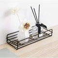 GION Simple Design Metal Iron Single Bathroom Storage Basket // Self Adhesive Wall Mounted Shampoo Shower Gel Container (1Pcs) (