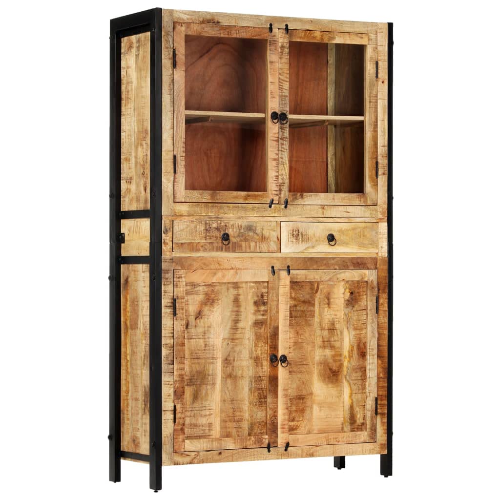 vidaXL Highboard 39.4&quot;x15.7&quot;x68.9&quot; Solid Mango Wood