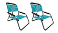 Neso Beach Chairs 2 Pack | Water Resistant With Shoulder Strap And Slip Pocket | Folds Thin (Aqua Fronds, Xl)