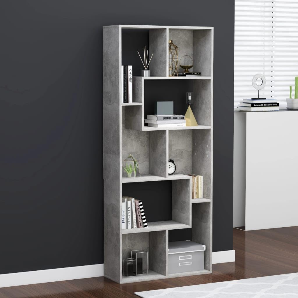 vidaXL Book Cabinet Sonoma Oak 26.4&quot;x9.4&quot;x63.4&quot; Chipboard