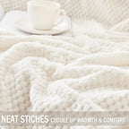 Exclusivo Mezcla Fleece Bed Blanket Queen Size, Super Soft And Warm Blankets For Couch, Sofa And Bed Waffle Textured, Cozy, Fuzz