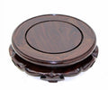 GOLDY&WENDY Rosewood Circular Pedestal Display Stand (4.4 Inside Diameter, 1 Pack)