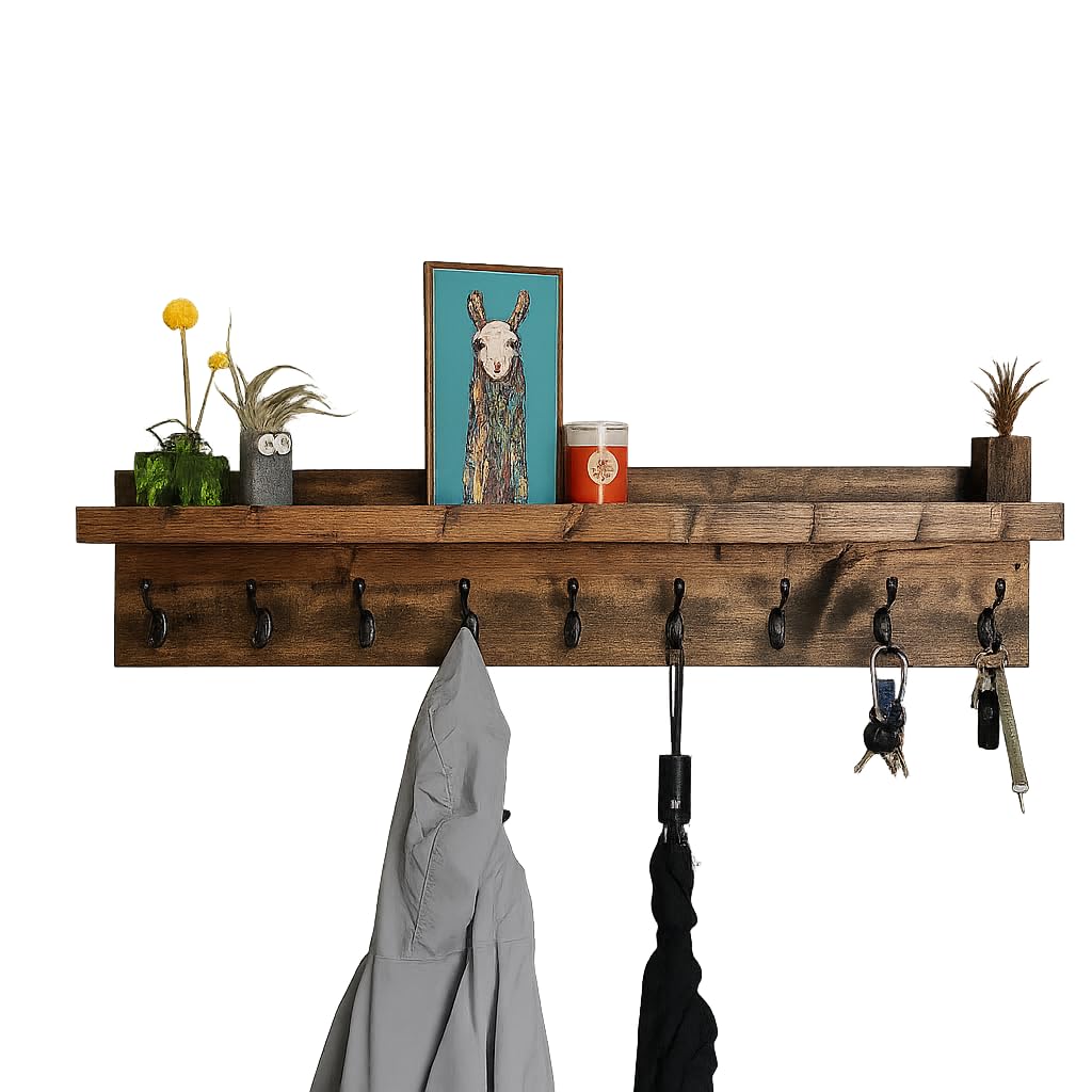 DistressedMeNot Coat Rack with Shelf