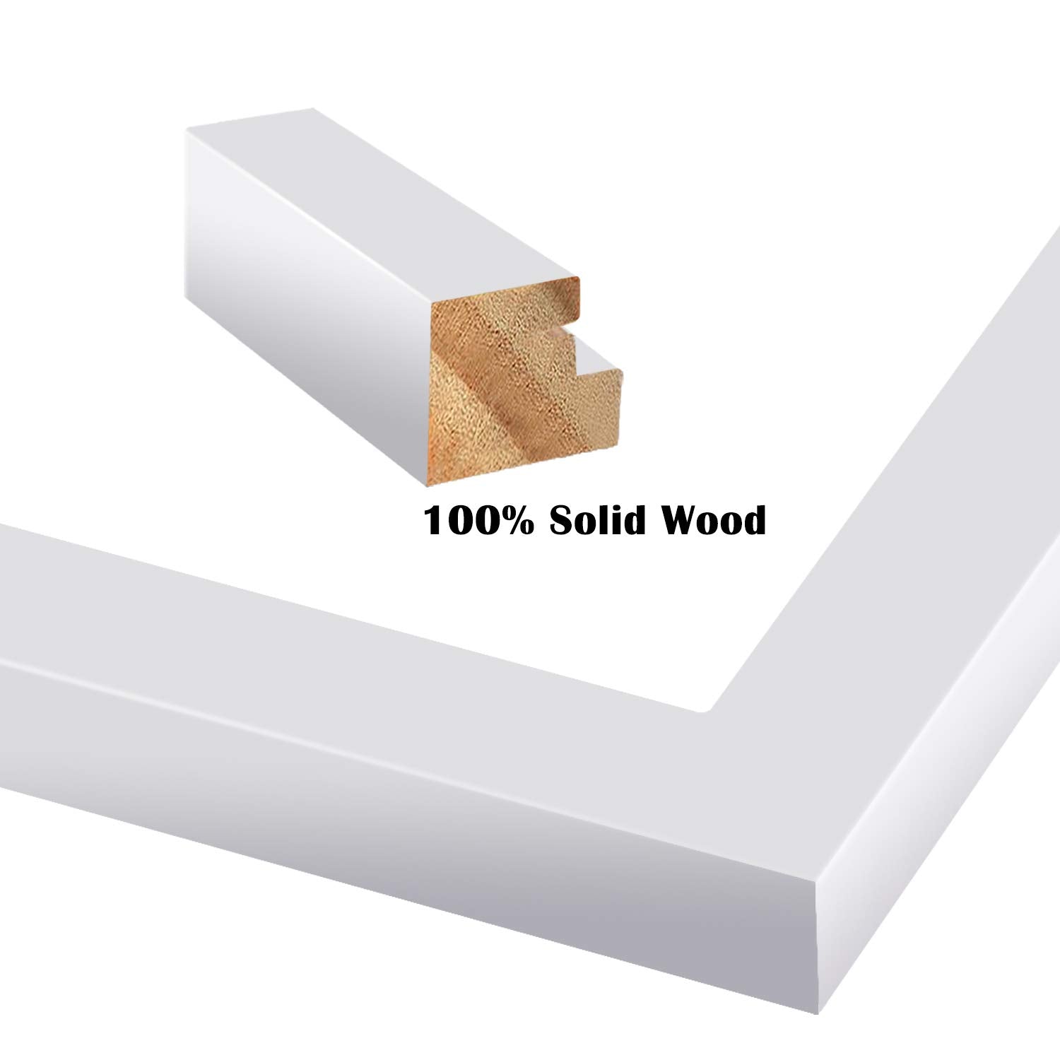 Egofine 12X16 Picture Frames White Set Of 2 - Solid Wood Frames With Plexiglass Front, Display 9X12 Or 11X14 Mat For Table Top A
