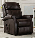 Comfort Pointe Lehman Brown Faux Leather Traditional Lift Chair