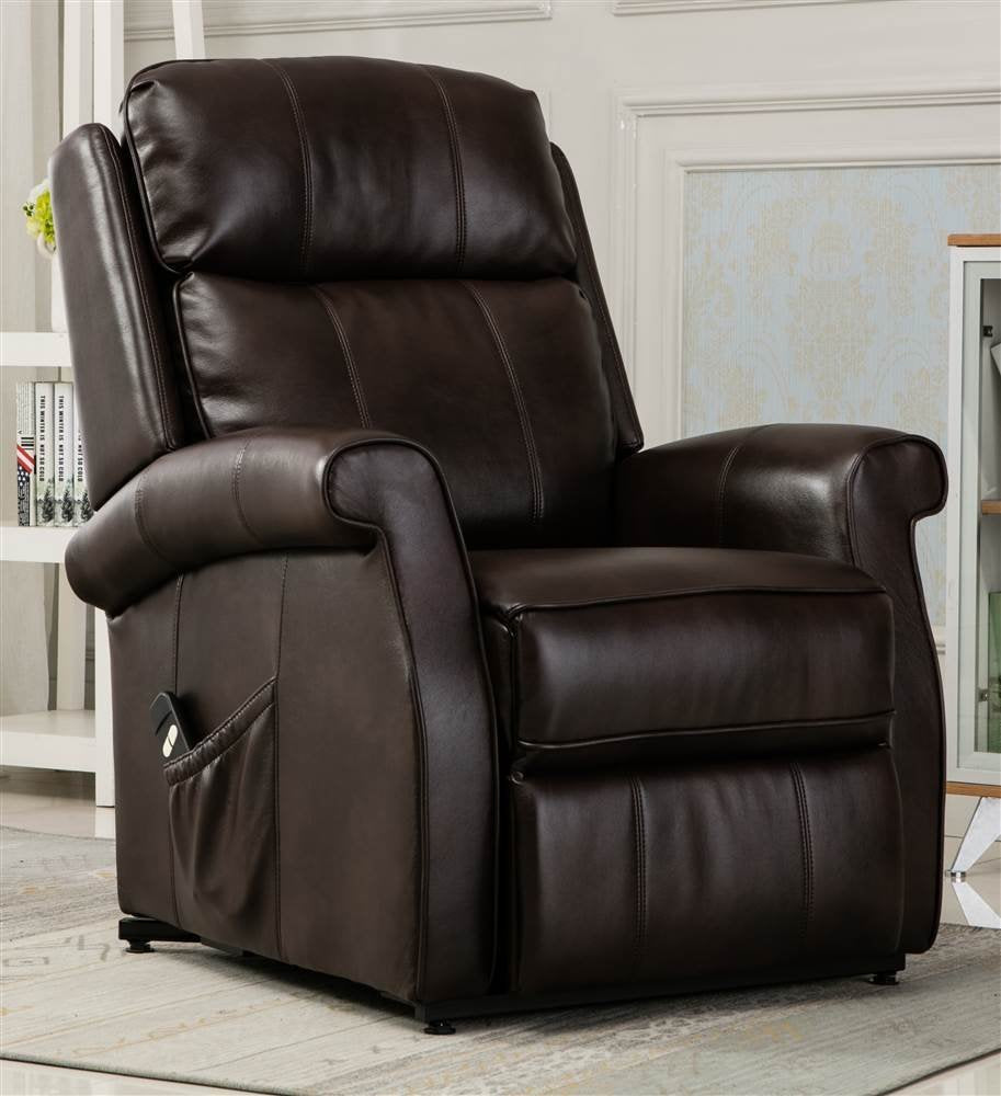 Comfort Pointe Lehman Brown Faux Leather Traditional Lift Chair