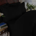 Elegant Comfort 4 Piece 1500 Thread Count Luxury Silky Soft Egyptian Quality Coziest Sheet Set, Queen, Black