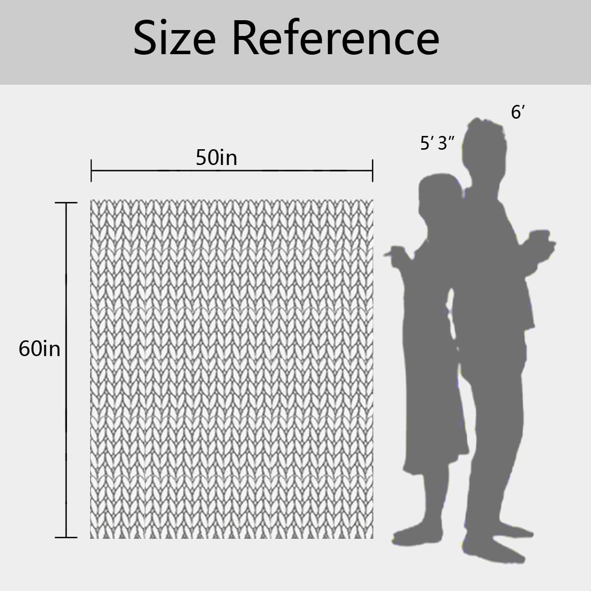 Carriediosa Chunky Knit Throw Blanket 50'' X 60'', 100% Hand Made Large Chenille Loop Yarn Soft Fluffy Throws For Couch Sofa Bed