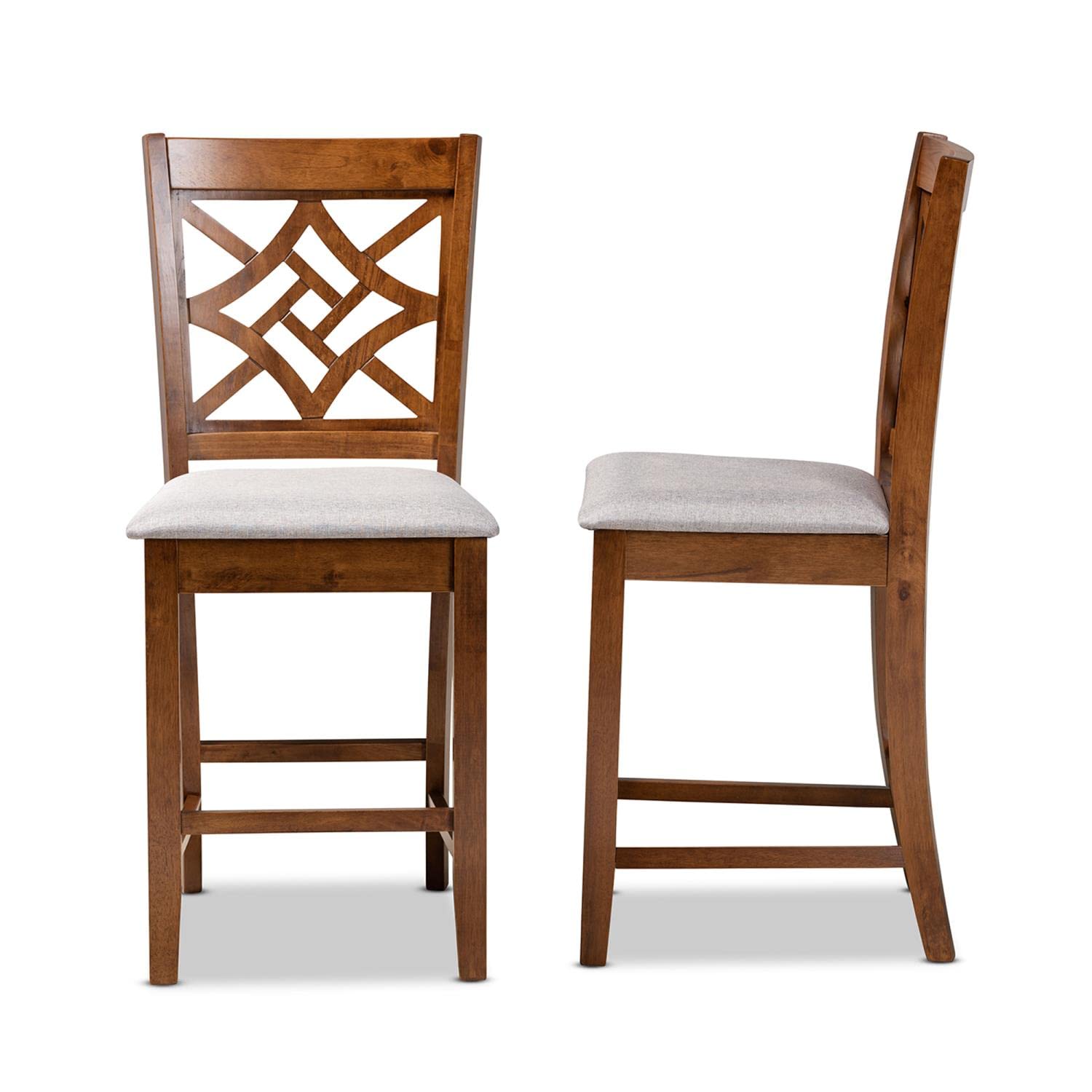 Baxton Studio Nicolette 2-Piece Counter Stool Set - Thumbnail 4