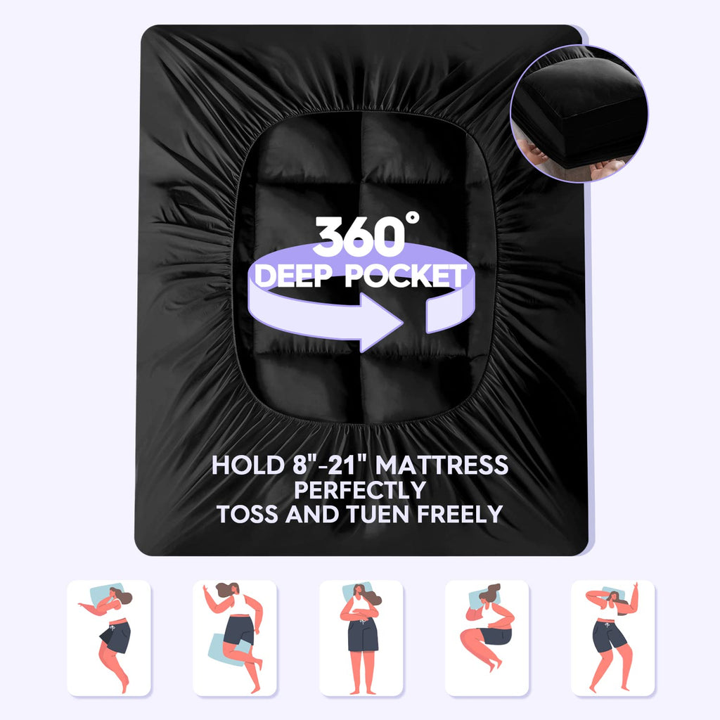 Abene Mattress Topper Full For Back Pain Relief, Extra Thick Mattress Pad Pillowtop, Soft Mattress Protector Cover With 8''-21''