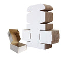 Rlavbl 4X4X2 Inches Shipping Boxes Set Of 25, White Small Corrugated Cardboard Box, Mailer Boxes For Packing Small Business