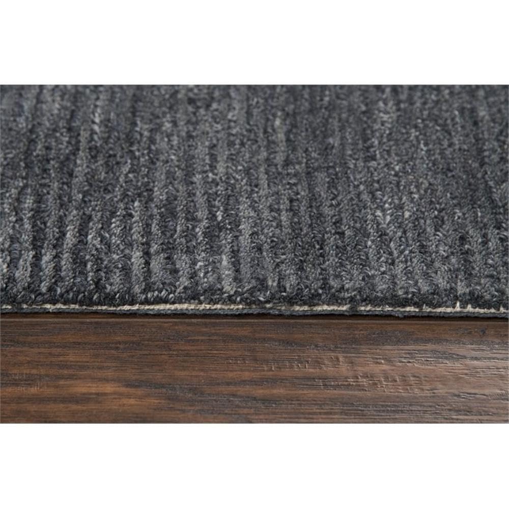 Rizzy Home Alora Decor Emerson 5' X 8' Solid Dk. Grey/Gray/Rust/Blue Hand-Tufted Area Rug