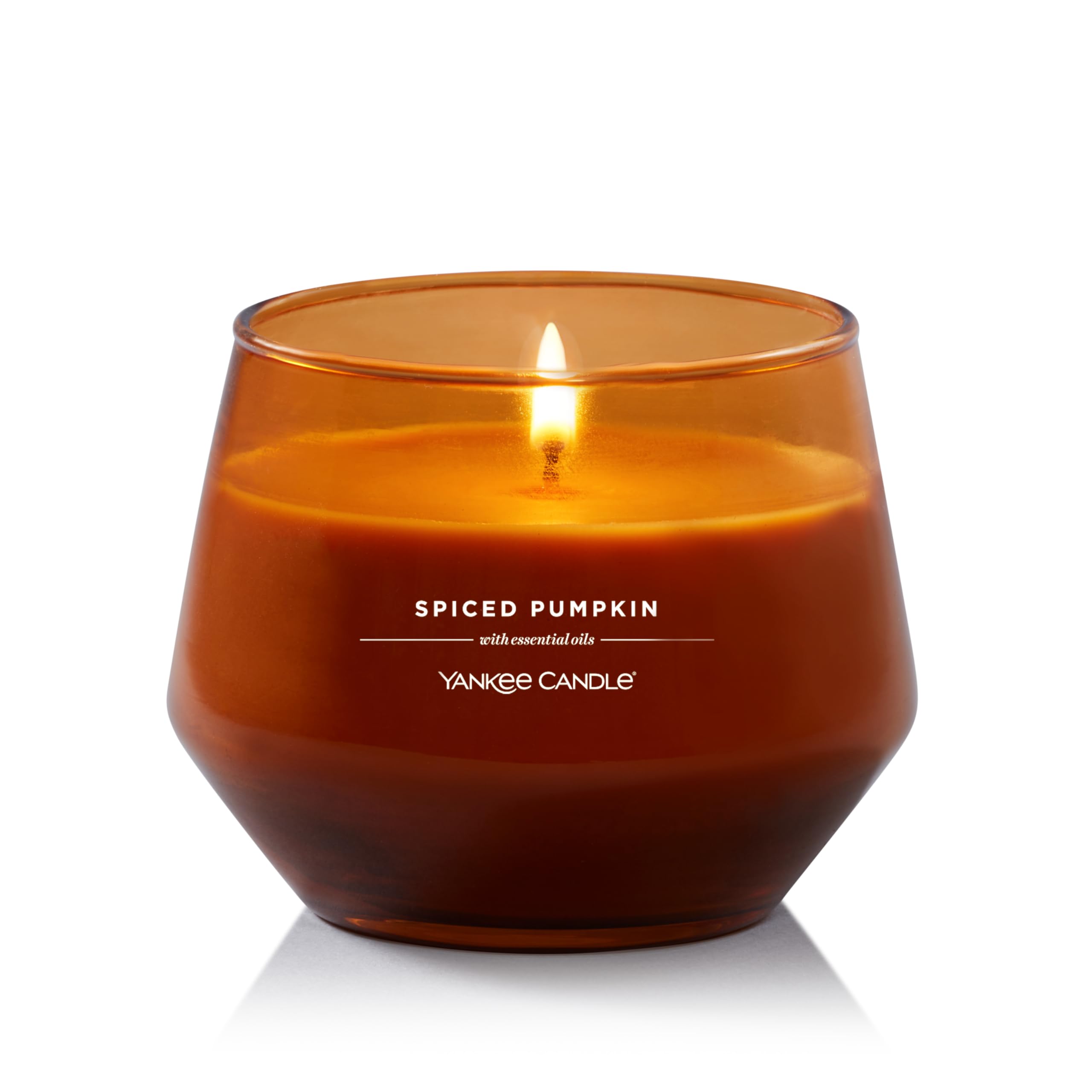 Yankee Candle Studio Medium Candle, Spiced Pumpkin, 10 oz: Long-Lasting, Essential-Oil Scented Soy Wax Blend Candle | 40-65 Hour