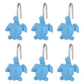 Wehome Blue Sea Turtle Style Shower Curtain Rings Set of 12 Blue Sea Turtle Shower Curtain Hooks Pack of 12
