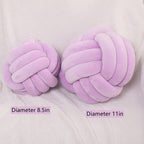 Knot Pillow Ball Round Cushion Pillows, Children Room Decoration Plush Toys Calming Stress Relief Toy (Light Purple,8.5In/22Cm)