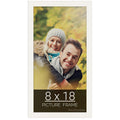 wallsthatspeak 8x18 White Picture Frame for Puzzles Posters Photos or Artwork