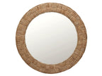 KOUBOO Round Rope Wall Mirror, Chequered, Beige/Natural