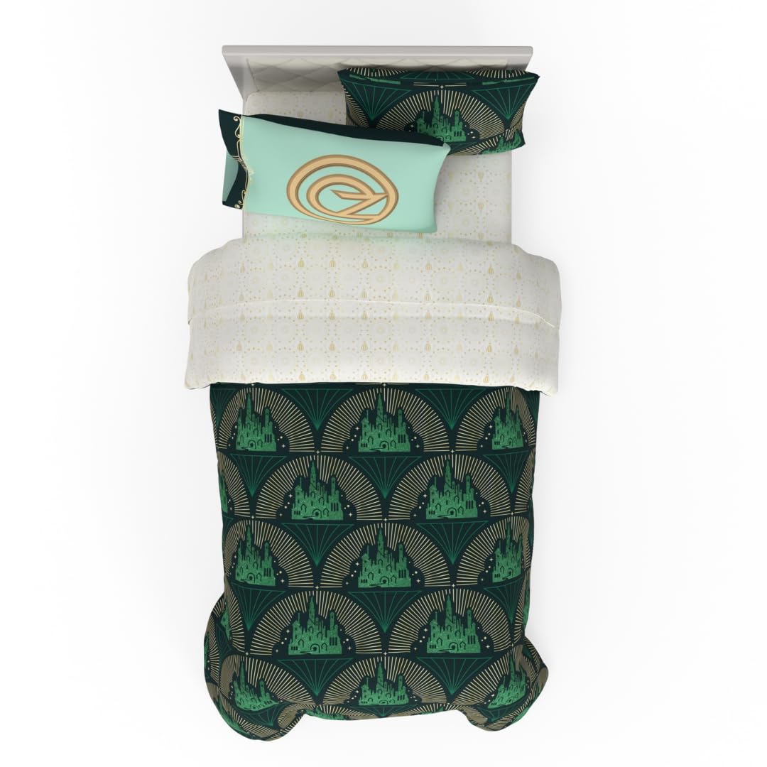 Franco Collectibles Wicked Lux Bedding 5 Piece Super Soft Reversible Comforter And Sheet Set With Sham, Twin, (Officially Licens