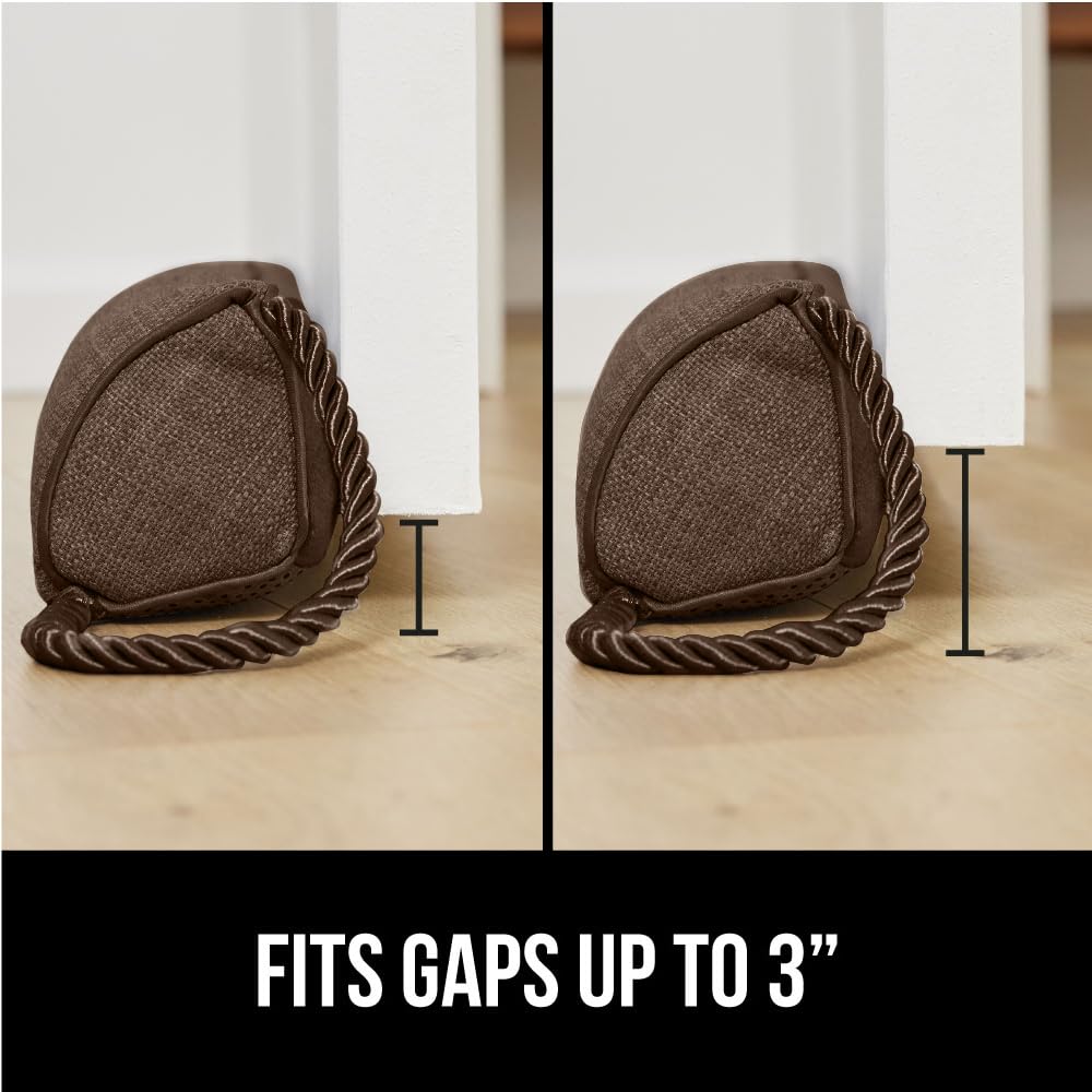 Gorilla Grip Heavy Duty Door Draft Stopper, Blocks Hot Cold Air Wind Noise For Gaps Up To 3?Under Doors, All Season Bottom Drafter Blocker, Easy Install Stoppers, Home Essentials, 34?Black Gray Paw