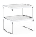 ums Kitchen Shelves Cabinet Organizer, Stackable Freezer Rack, Cupboard Box Organizer, Shelf Riser, Usable Storage Rack for Spic