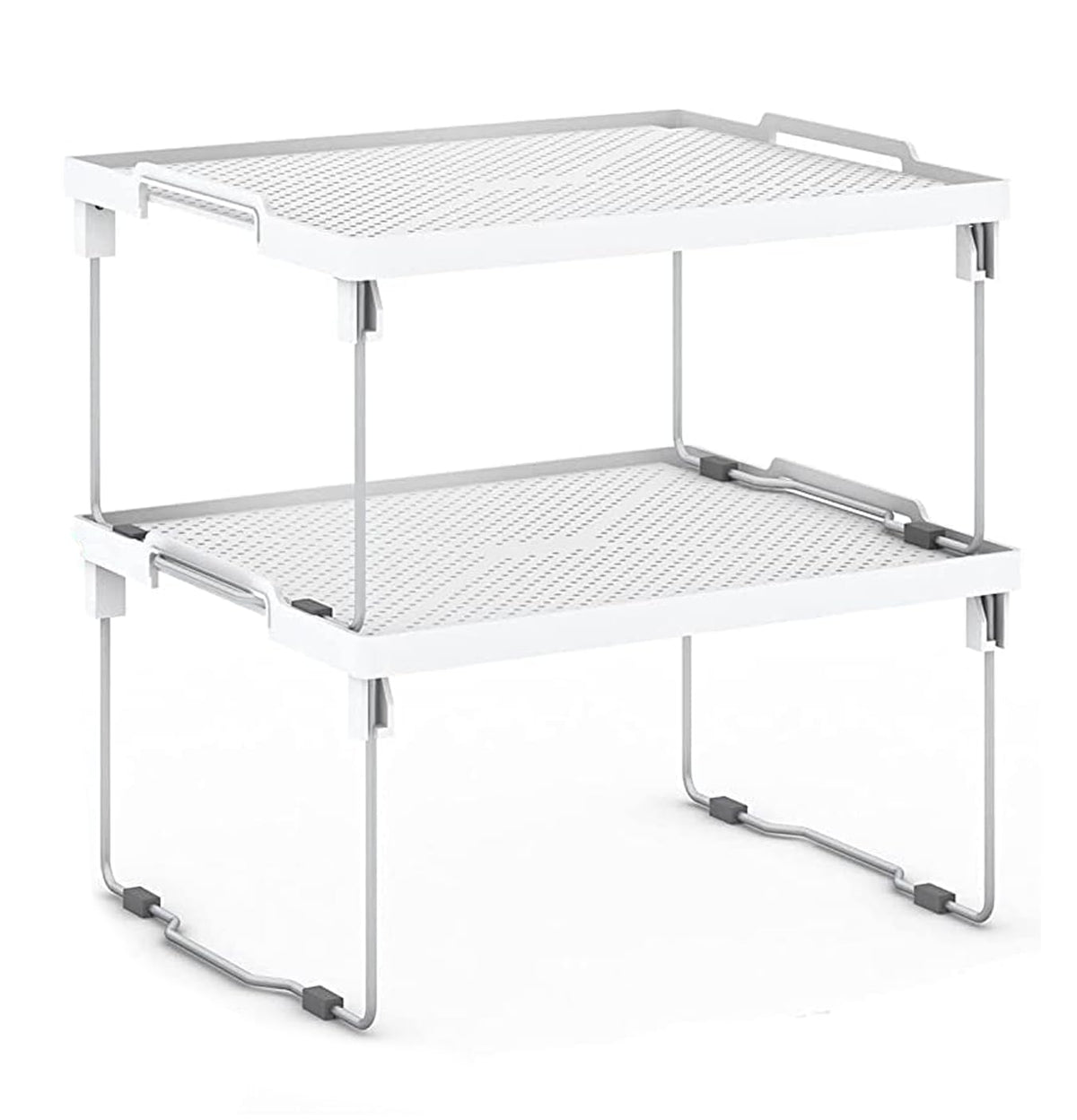 ums Kitchen Shelves Cabinet Organizer, Stackable Freezer Rack, Cupboard Box Organizer, Shelf Riser, Usable Storage Rack for Spic
