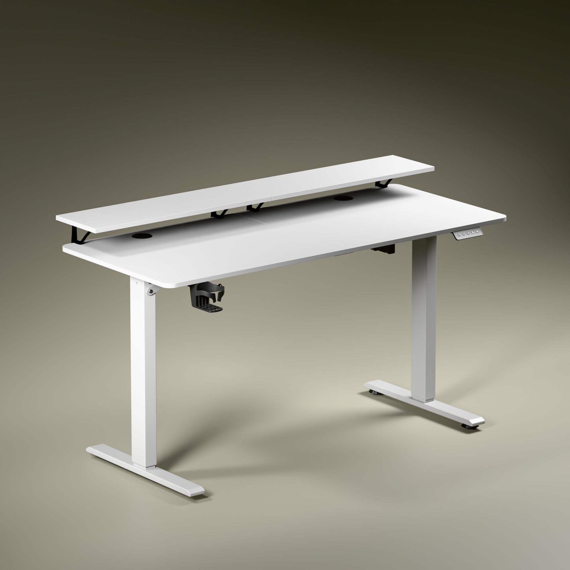 Green Soul Elevate Height Adjustable Table With Monitor Riser | Integrated Organisation | Advance Memory Preset | 3 Year Warrant