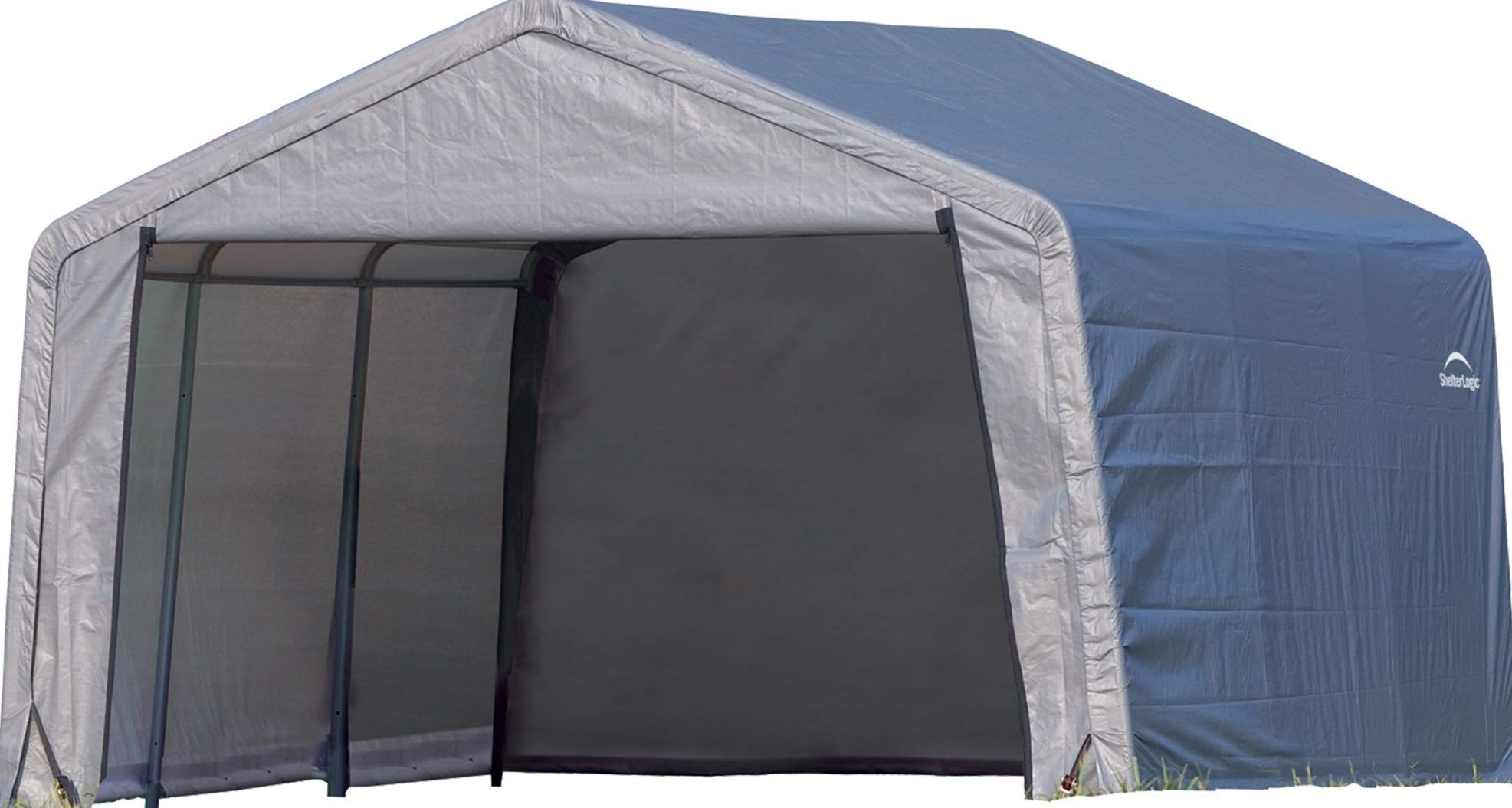 Shelterlogic Shed-In-A-Box All Season Steel Metal Peak Roof Outdoor Storage Shed With Waterproof Cover And Heavy Duty Reusable A