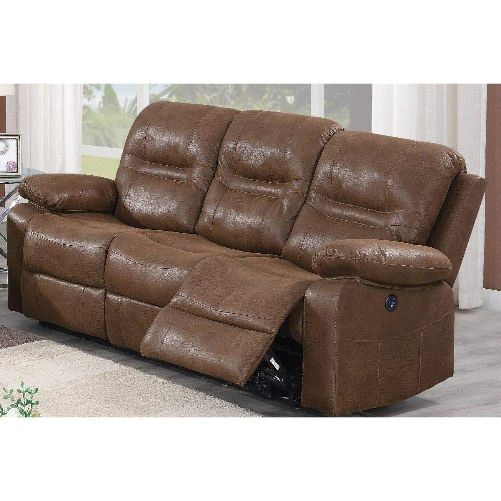 Simple Relax Breathable Leatherette Motion Bucket Seats Sofa, Brown