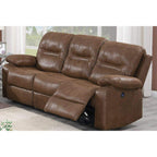 Simple Relax Breathable Leatherette Motion Bucket Seats Sofa, Brown