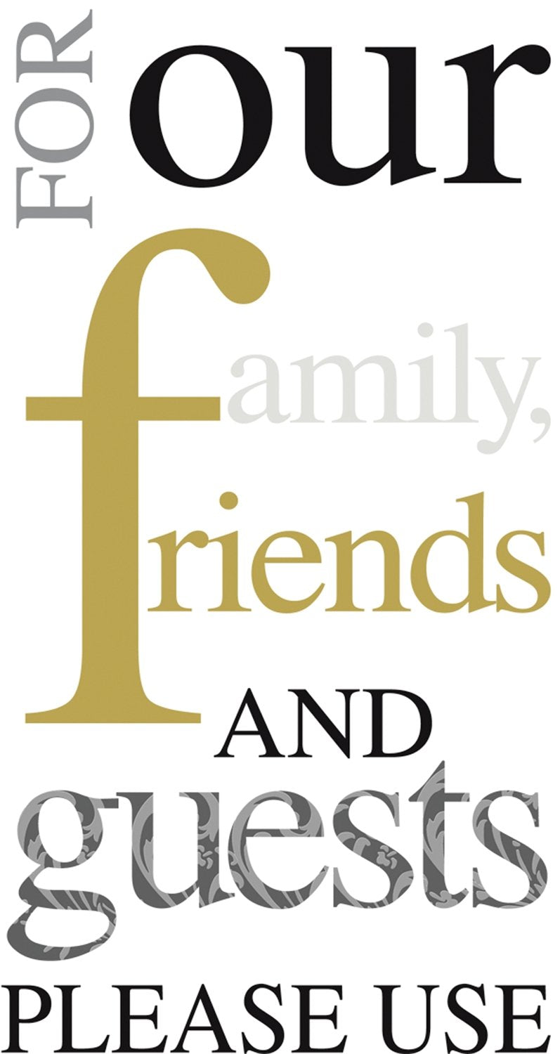 Ideal Home Range Dinner Napkins Disposable 3-Ply Paper Hand Towels, 8.5'' x 4.5'', Please Use (Gold)