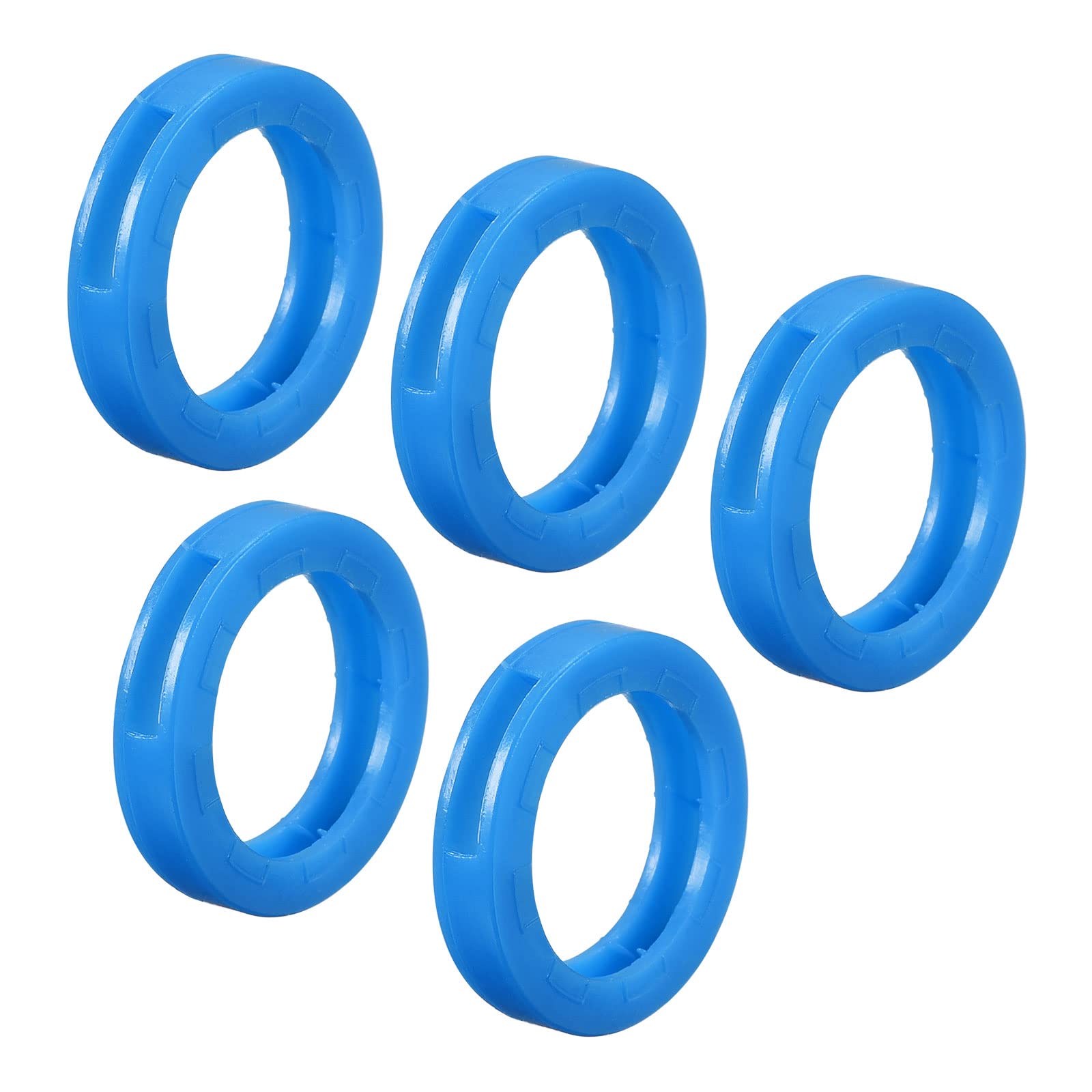 Patikil Key Cap Cover Rings, 10Pcs 24Mm Keys Identifier Coding Tags Silicone Sleeve For Office House Apartment Blue