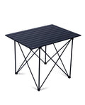 iClimb Ultralight Compact Camping Folding Table with Carry Bag (Reinforced Black - XL)