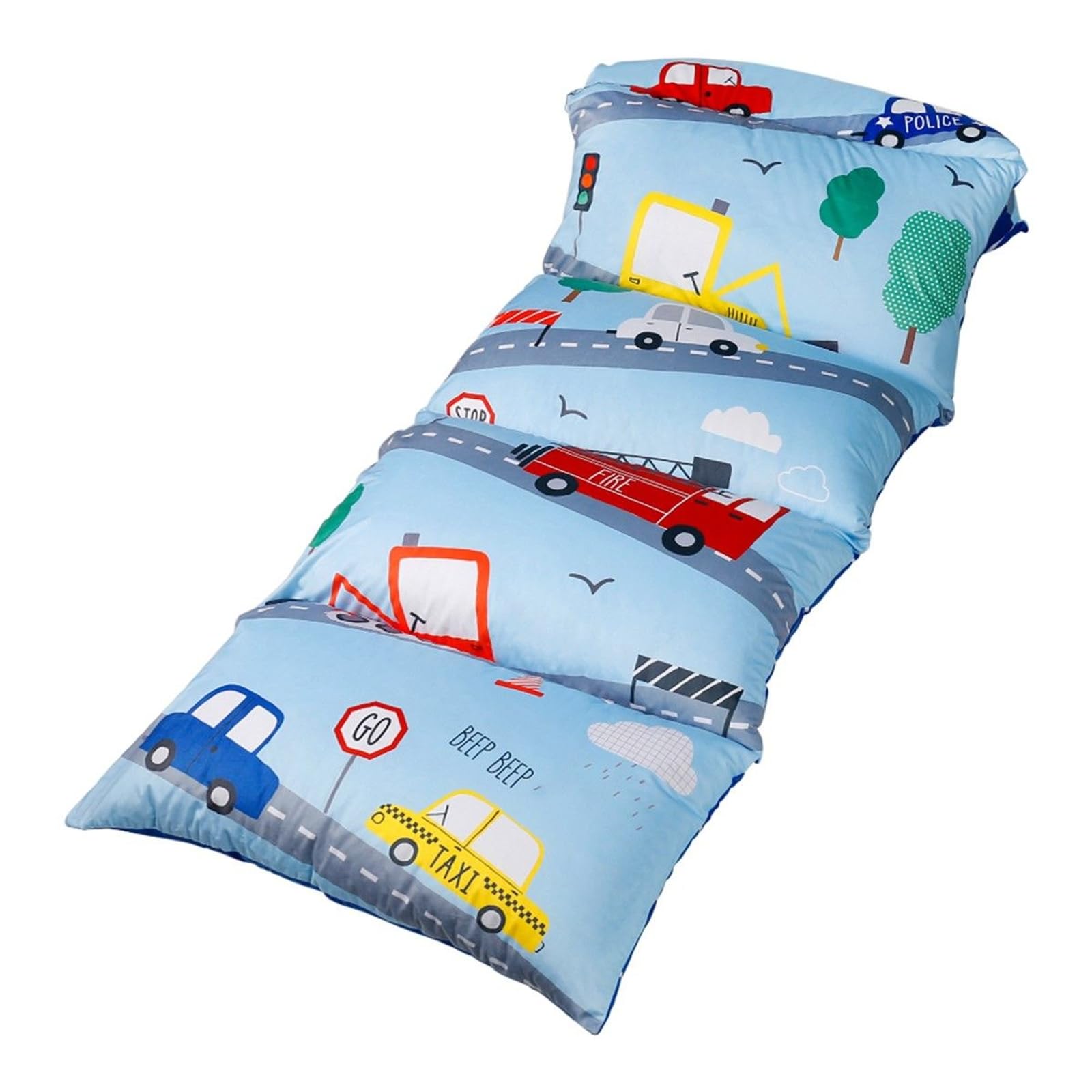 Butterfly Craze Floor Pillow Case, Mattress Bed Lounger Cover, Cars Blue, King Size - Cozy Seating Solution For Kids & Adults, R